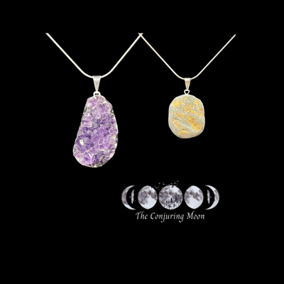 Amethyst Druzy Pendant 24" chain