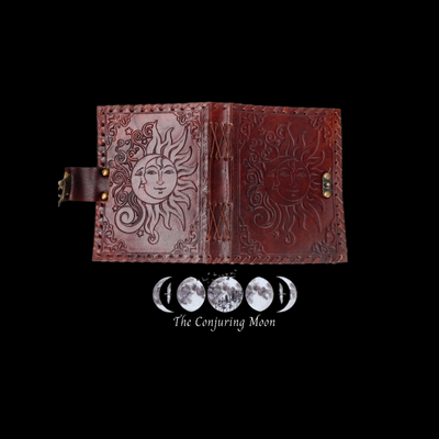 Leather Sun Moon Journal  ***LOW STOCK ALERT***